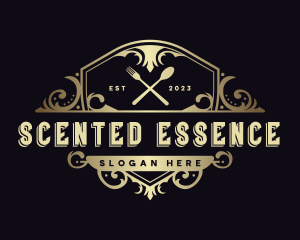 Elegant Restaurant Shield logo design