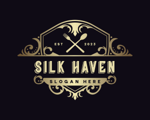 Elegant Restaurant Shield logo design