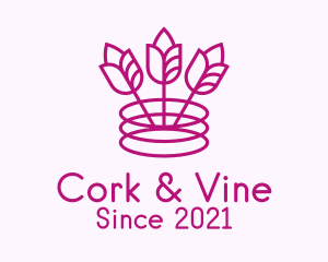 Purple Flower Wine logo design