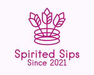 Purple Flower Wine logo design