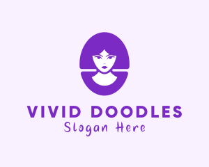 Beautiful Woman Hairdressing logo design