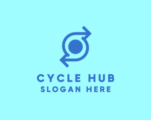 Shuffle Dot Cycle logo design