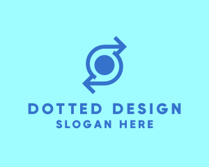 Shuffle Dot Cycle logo design