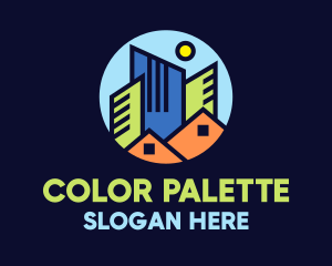 Colorful Cityscape Realty logo design