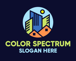 Colorful Cityscape Realty logo design