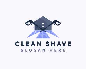 Pressure Washer Floor Cleaning logo design