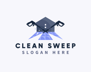 Pressure Washer Floor Cleaning logo design