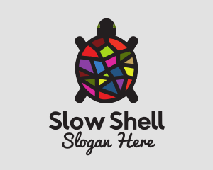 Stained Glass Turtle  logo design