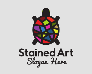 Stained Glass Turtle  logo design