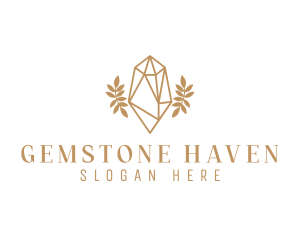 Crystal Gem Leaf logo design