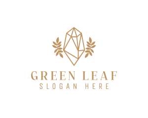 Crystal Gem Leaf logo design