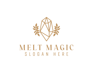 Crystal Gem Leaf logo design