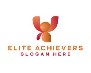 Leader Achievement Person logo design