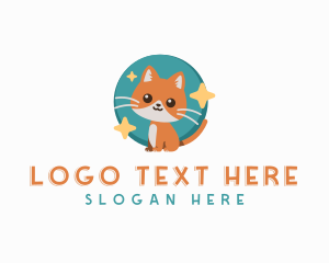 Cute Cat Feline Pet logo