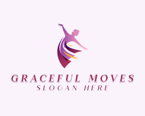 Dancing Woman Performer logo design