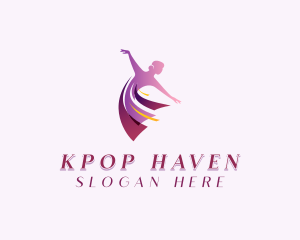 Dancing Woman Performer logo design