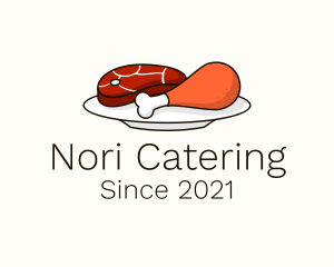 Hot Meat Plate logo design