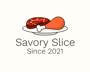 Hot Meat Plate logo design