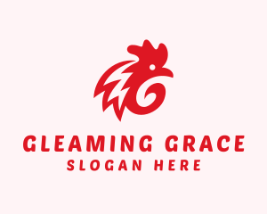 Red Rooster Letter G logo design