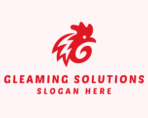 Red Rooster Letter G logo design