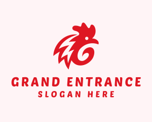 Red Rooster Letter G logo design