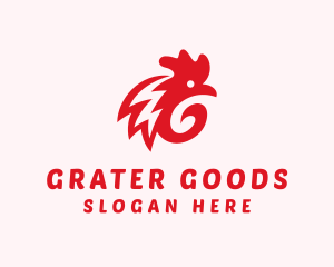 Red Rooster Letter G logo design