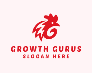 Red Rooster Letter G logo design