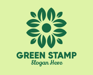 Green Flower Leaf logo design