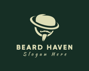 Mustache Beard Hat logo design