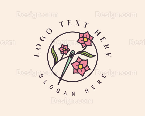 Floral Needle Craft Logo