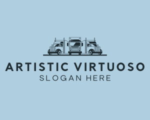 Shipping Truck Vehicle logo design