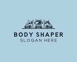 Shipping Truck Vehicle logo design