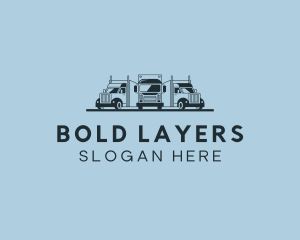 Shipping Truck Vehicle logo design