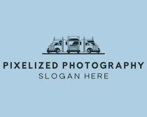 Shipping Truck Vehicle logo design