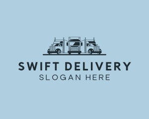 Shipping Truck Vehicle logo design