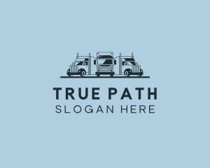 Shipping Truck Vehicle logo design