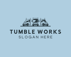 Shipping Truck Vehicle logo design