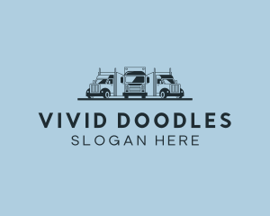 Shipping Truck Vehicle logo design