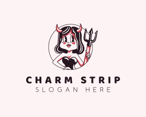 Sexy Devil Girl logo design