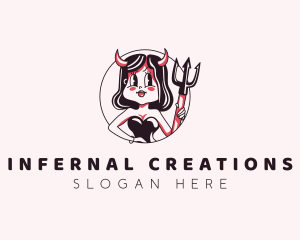 Sexy Devil Girl logo design