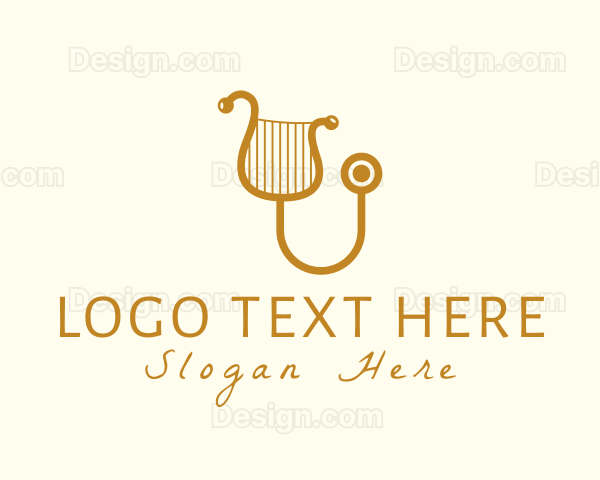 Elegant Harp Stethoscope Logo