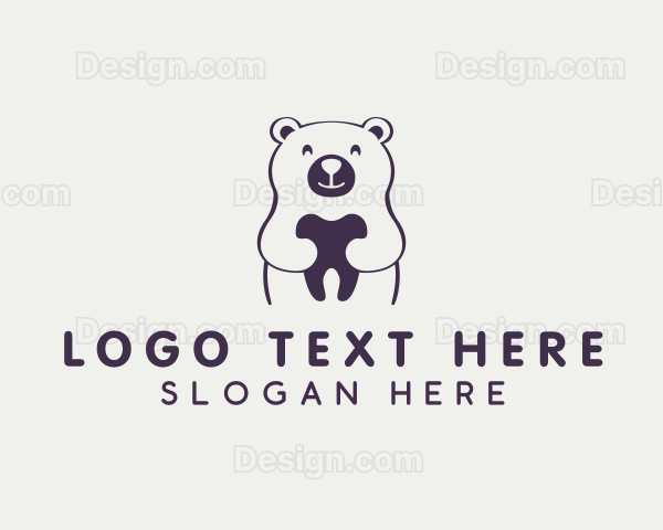 Bear Dental Tooth Logo