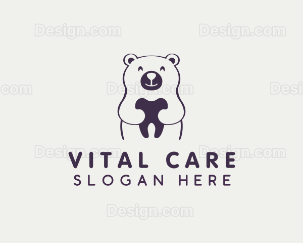 Bear Dental Tooth Logo