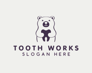 Bear Dental Tooth logo