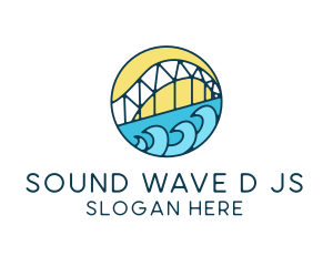 San Francisco Bay Bridge Wave logo design