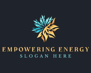 Fire Snowflake Energy logo design