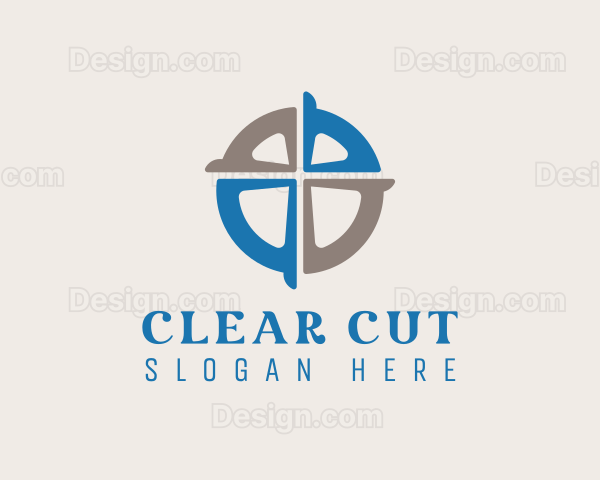 Modern Cross Religion Logo