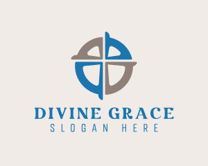 Modern Cross Religion logo design