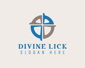 Modern Cross Religion logo design