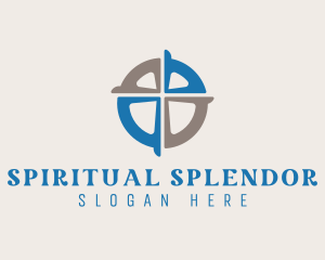 Modern Cross Religion logo design